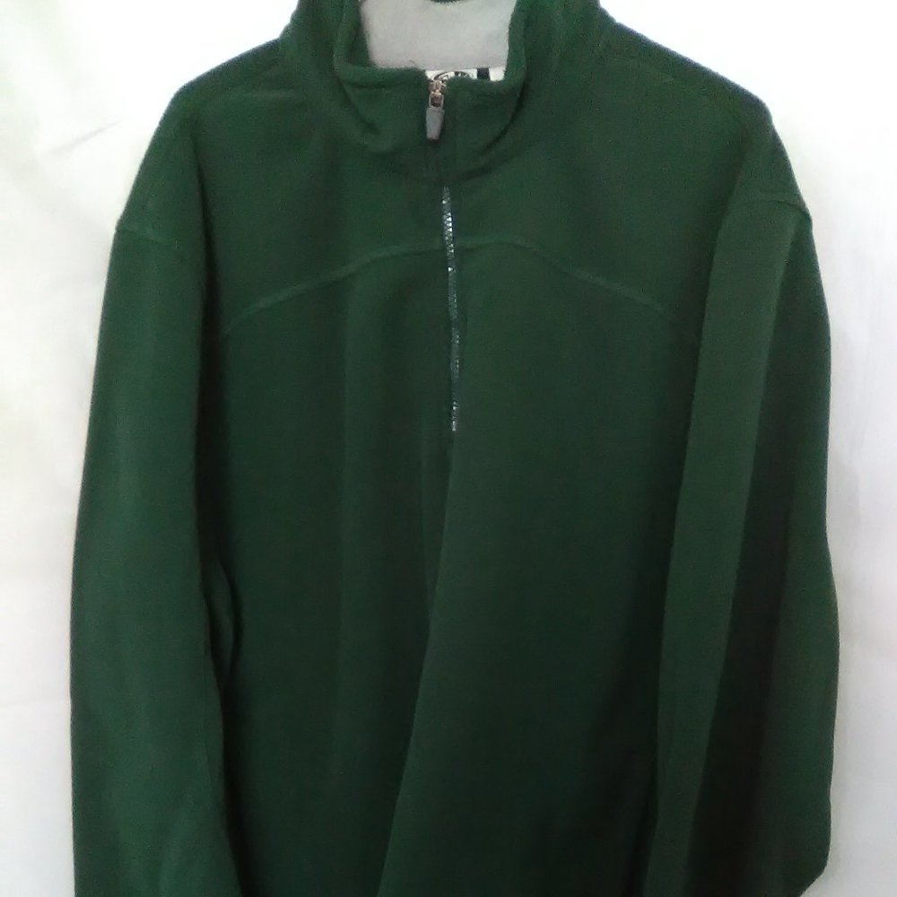 Athletic Works Men's Fleece Quarter Zip Pullover Color Dark Green Size L…